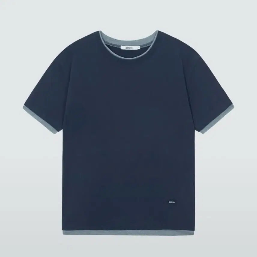 [BUNJANG] Kineto Layered Short-Sleeve T-Shirt Navy / 키네토 레이어드 반팔 티셔츠 네이비
