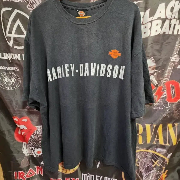 [BUNJANG] 00s Harley-Davidson Short Sleeve T-Shirt Black / 00's 할리데이비슨 반팔 티셔츠 블랙
