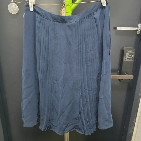 [BUNJANG] Navy Pleated Midi Skirt / 네이비 플리츠 스커트