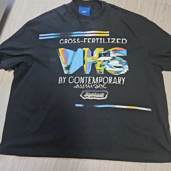 [BUNJANG] SYSTEM Printing Oversized Short-Sleeve T-Shirt (Size 110+) / 시스템 프린팅 오버핏 반팔티 110 이상