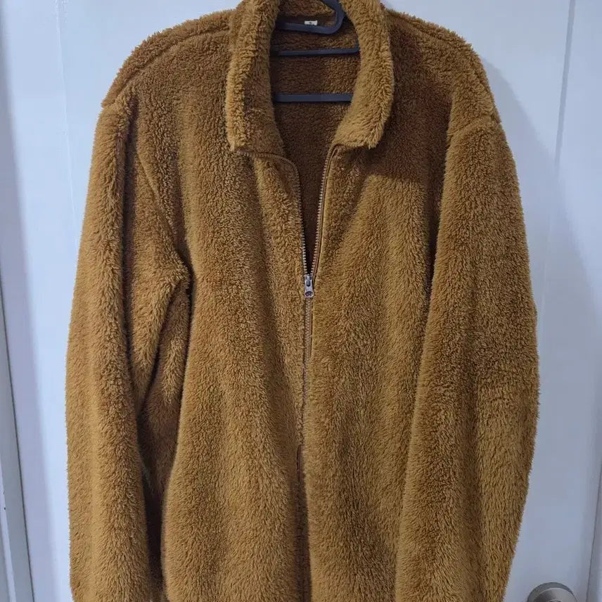 [BUNJANG] Uniqlo Fluffy Full Zip Fleece XL Brown / 유니클로 플러피 풀집 후리스 XL 브라운