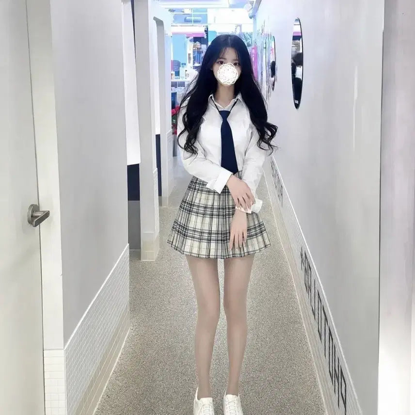 [BUNJANG] Zara Checked Pattern Pleated Skirt / (실착O)ZARA  체크패턴 주름스커트
