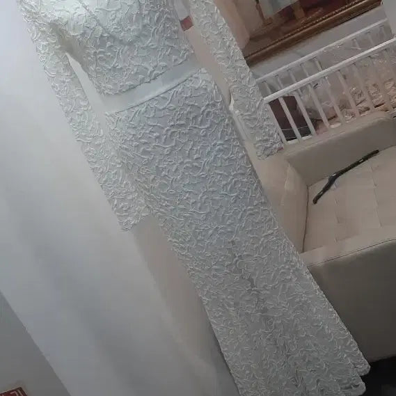 [BUNJANG] Lace Long Dress / 레이스 롱 원피스