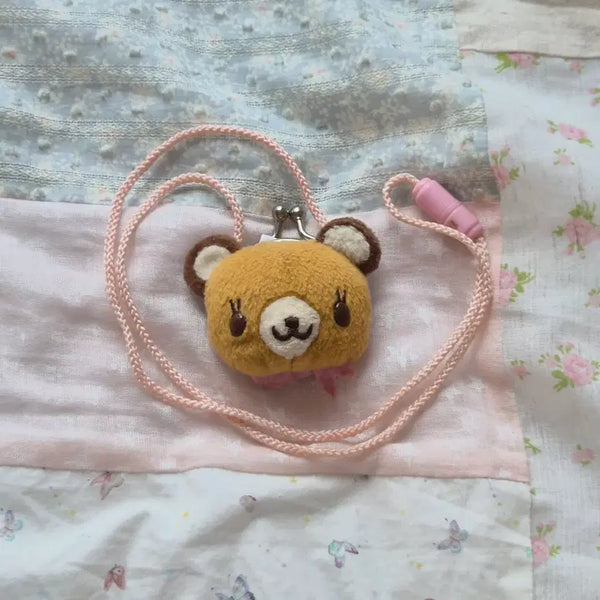 [BUNJANG] Sanrio San-X Tenori-Kuma Bear Coin Pouch (Vintage) / 고전 빈티지 인형 산리오 산엑스 테노리쿠마 곰 리락쿠마 동전지갑