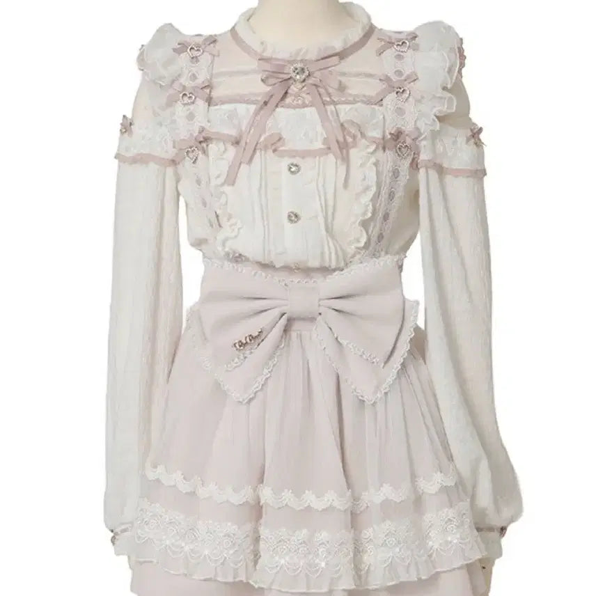 [BUNJANG] LIZ LISA Maid-like Suspender Skirt Pink / 리즈리사 메이드 라이크 서스펜더 스커트 핑크 양산형 지뢰계 스나계 로지타 피움 히메갸루
