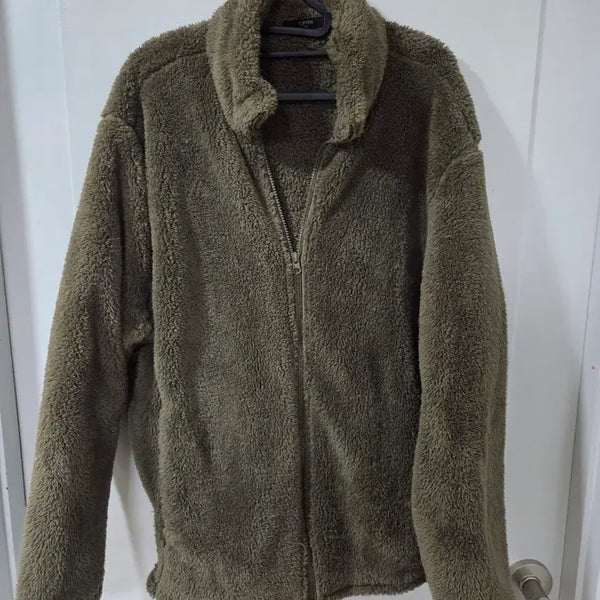 [BUNJANG] TOPTEN Fleece Zip-Up Jacket Khaki / 탑텐 플리스 집업 자켓 카키 115