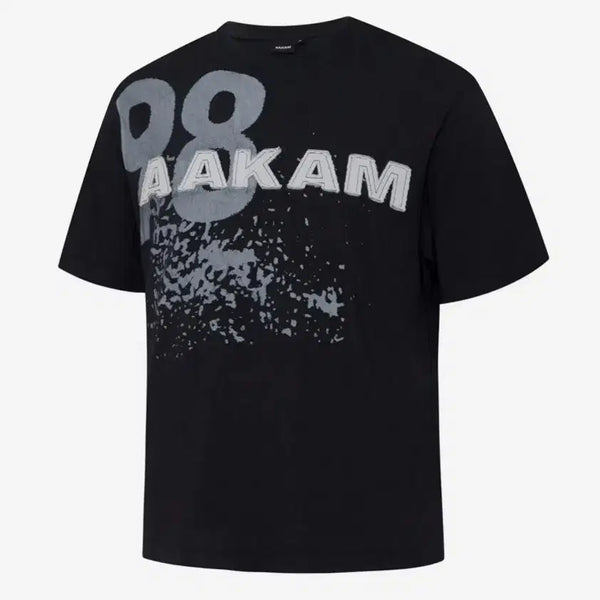 [BUNJANG] Akam 98 Printed Half Top (Navy) / 아캄 98 Printed Half Top (Navy)