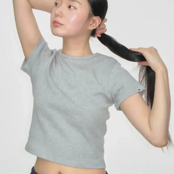 [BUNJANG] Somewhere Better Essential Clean Top Gray Size 2 / 썸웨어버터 에센셜 클린 탑 그레이 2사이즈