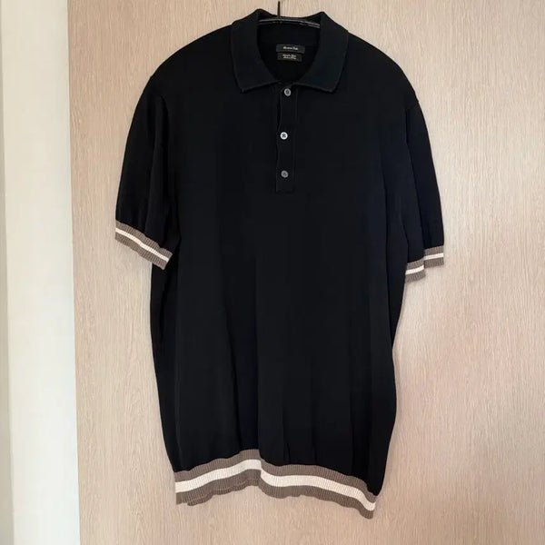 [BUNJANG] Massimo Dutti Polo Knit XL Black / 마시모두띠 폴로