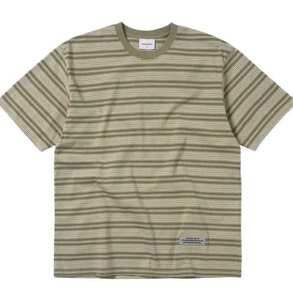 [BUNJANG] thisisneverthat Striped T-Shirt Brown L / 디스이즈네버댓 스트라이프 티셔츠 브라운 L
