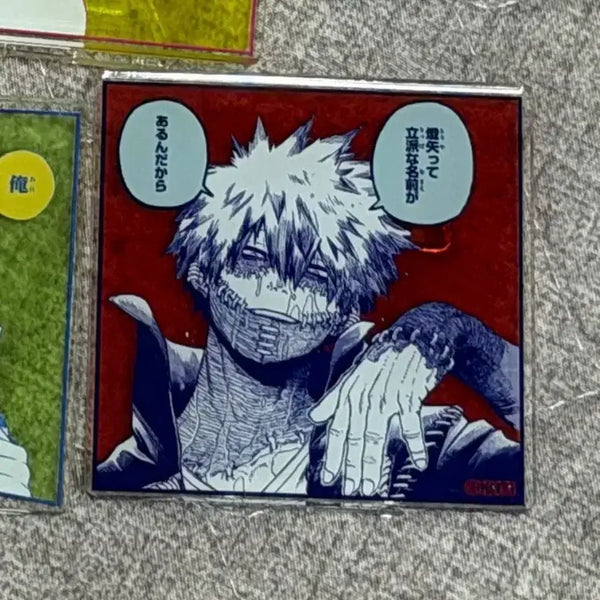 [BUNJANG] My Hero Academia (Hiroaka) Original Art Exhibition Quote Acrylic Badge / 나의 히어로 아카데미아 히로아카 원화전 아크릴 명언 뱃지