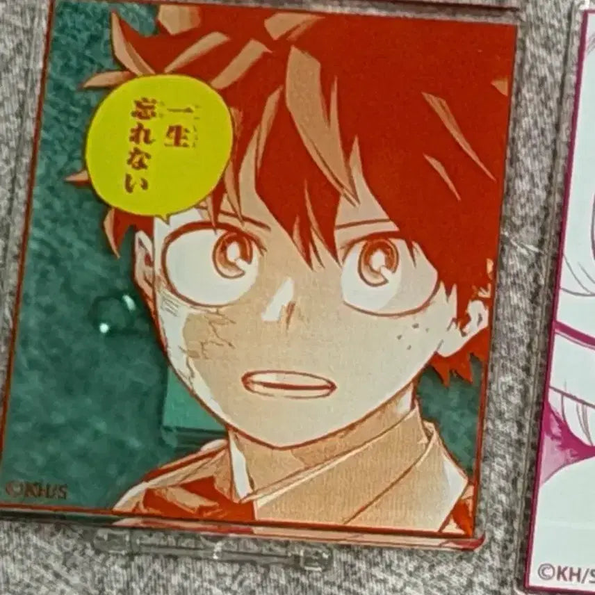 [BUNJANG] My Hero Academia Heroaca Original Drawing Exhibition Acrylic Quote Badge / 나의 히어로 아카데미아 히로아카 원화전 아크릴 명언 뱃지