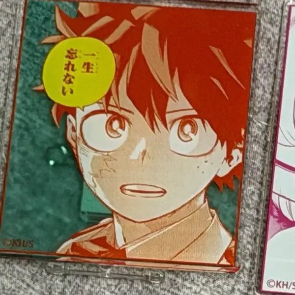 [BUNJANG] My Hero Academia Heroaca Original Drawing Exhibition Acrylic Quote Badge / 나의 히어로 아카데미아 히로아카 원화전 아크릴 명언 뱃지