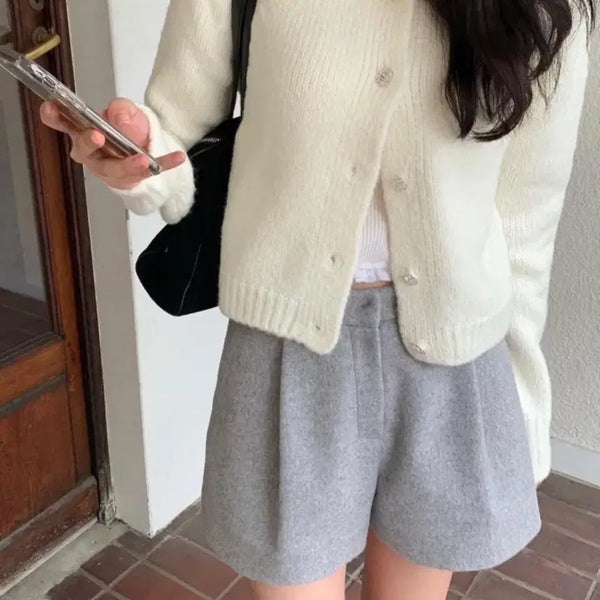[BUNJANG] LePlain Cashmere Shorts Grey M / (새상품)르플레인 캐시미어 쇼츠 그레이 m
