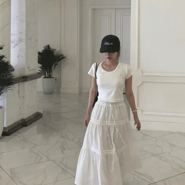 [BUNJANG] Benito Cotton Maxi Skirt / 베니토 면스커트 비침없음