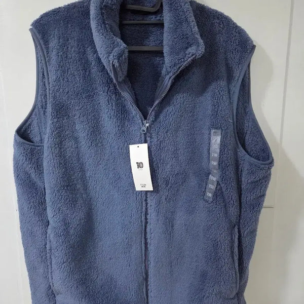 [BUNJANG] TOPTEN Fluffy Fleece High-Neck Vest - Blue (110) / 탑텐 플러피 플리스 하이넥 베스트 110 블루