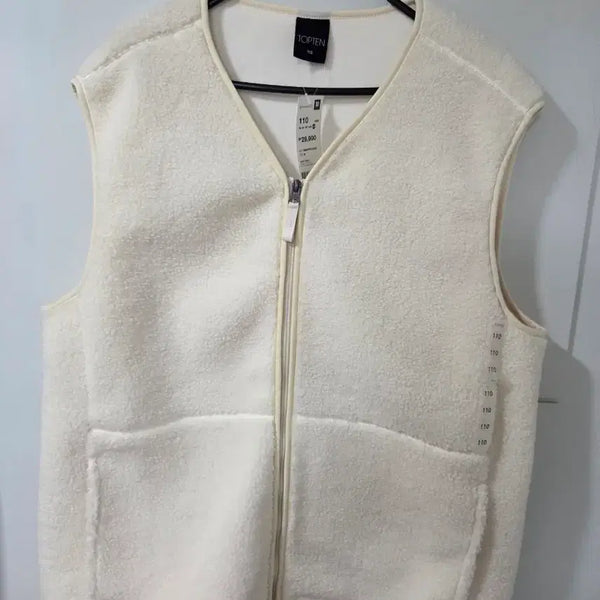 [BUNJANG] Topten Fleece Vest - Ivory, Size 110 / 탑텐 플리스 베스트 110 아이보리