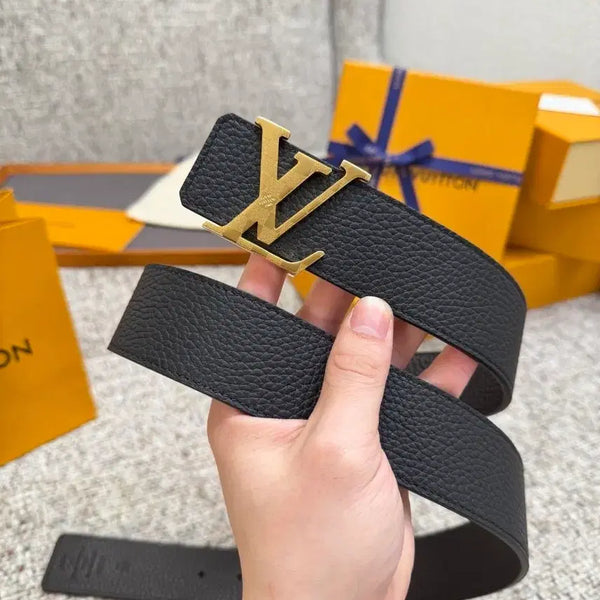 [BUNJANG] Louis Vuitton Black Gold Buckle Belt / 루이비통 벨트 블랙 금장