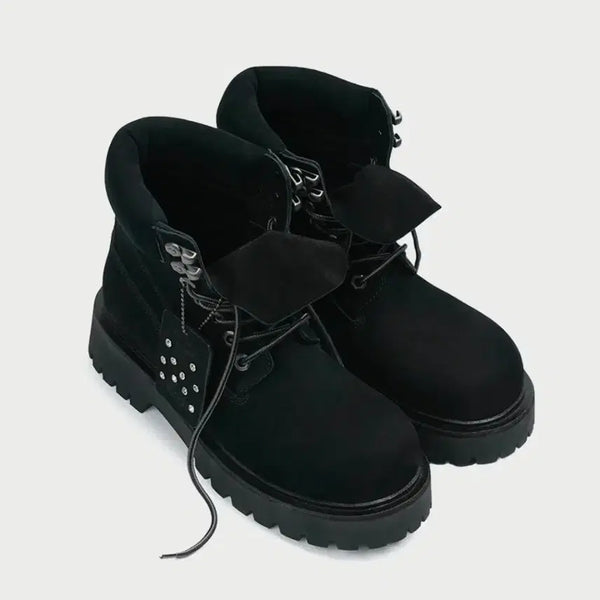 [BUNJANG] Kinch My Name is Peter Suede Studded Walker Boots - Black (290) / 킨치 마이네임이즈피터 부츠 290