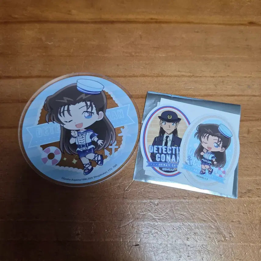 [BUNJANG] Detective Conan x Animate Collaboration Cafe Acrylic Coaster & Sticker Set - Miyamoto Yumi / [판매] 명탐정코난 애니메이트 콜라보 카페