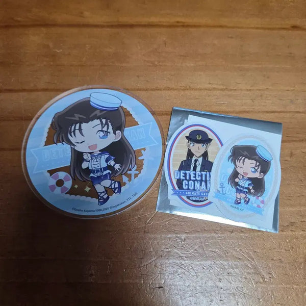[BUNJANG] Detective Conan x Animate Collaboration Cafe Acrylic Coaster & Sticker Set - Miyamoto Yumi / [판매] 명탐정코난 애니메이트 콜라보 카페