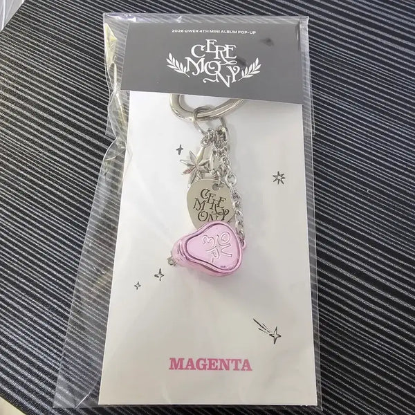 [BUNJANG] QWER Magenta In-Ear Keyring (Unsealed) / qwer 세레머니 팝업 마젠타 인이어 키링 미개봉 팝니다