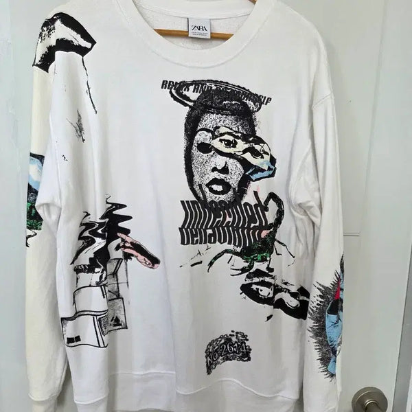 [BUNJANG] ZARA Graphic Sweatshirt XL / ZARA MAN 그래픽 맨투맨 XL 남성셔츠