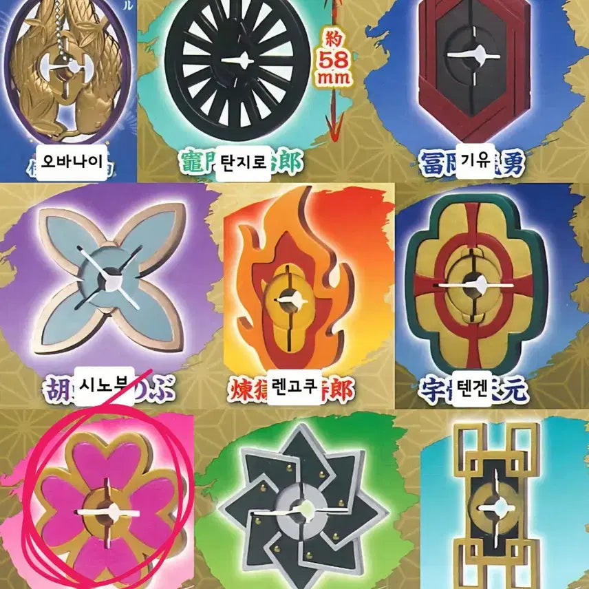 [BUNJANG] Demon Slayer Mitsuri Nichirin Sword Guard Umbrella Marker Keychain Gacha / 귀멸의칼날 일륜도 미츠리 코등이 우산마커 키링 가챠 뽑기 판매