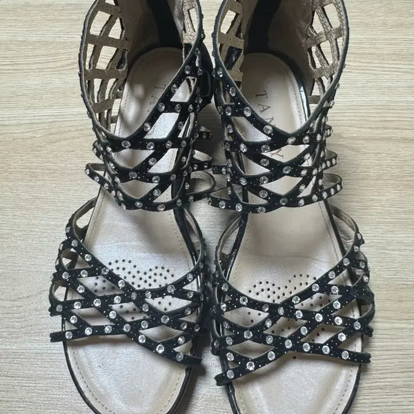 [BUNJANG] TANDY Women's Wedge Sandals Black / 탠디 여성샌들