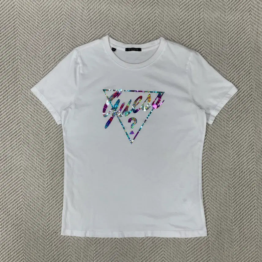 [BUNJANG] Guess Logo Short Sleeve T-Shirt / 게스 로고 반팔 티셔츠