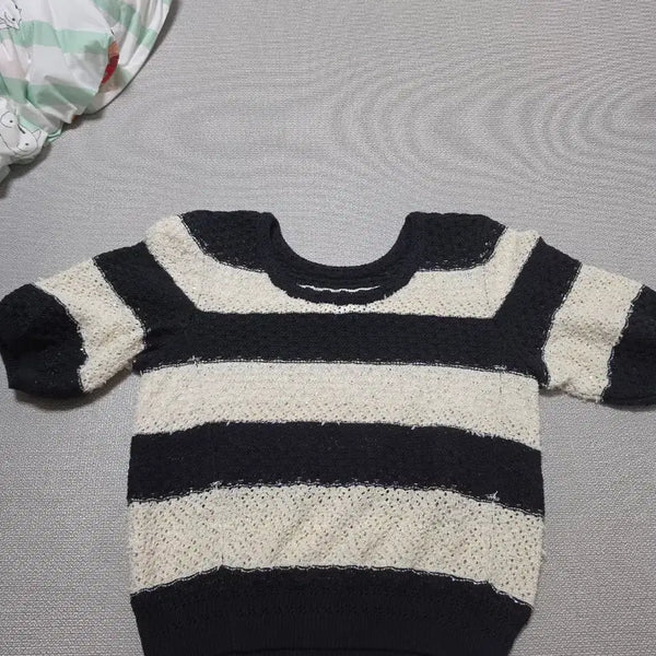 [BUNJANG] Time Half Sleeve Knit / 타임 반팔 니트 팝니다