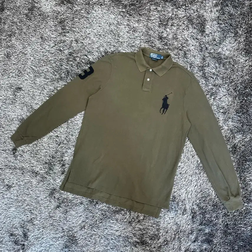[BUNJANG] Polo Ralph Lauren Big Pony Long Sleeve T-Shirt (L) / 폴로랄프로렌 카라 빅포니 긴팔 티셔츠 (L)