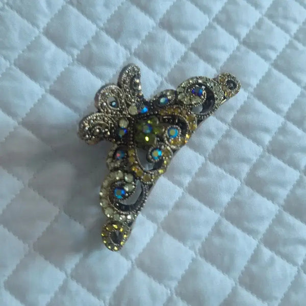 [BUNJANG] Cubic Vintage Hair Clip Y2K Oriental Antique / 큐빅 빈티지 집게핀 y2k 앤틱 오리엔탈