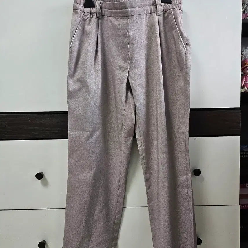 [BUNJANG] Linen Slacks Pants (Size-Free) / 진베이지 ? 린넨 슬렉스 바지 팬츠
