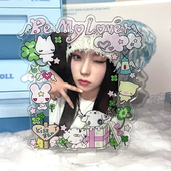 [BUNJANG] Starlight Basket Be My Lover Acrylic Photocard Stand Holder / 별사탕바구니 아크릴 포토카드 스탠드 포카홀더