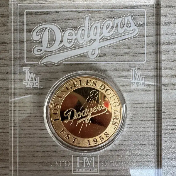 [BUNJANG] LA Dodgers 1962 Limited Edition 24k Gold Coated Commemorative Coin / LA 다저스 기념주화 1962 리미티드 에디션 24k 코팅