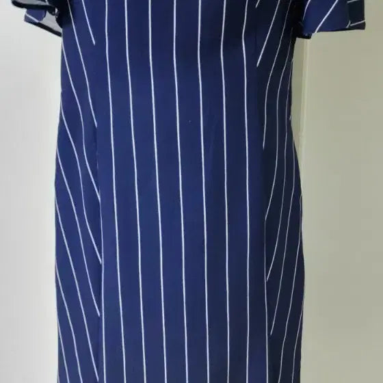 [BUNJANG] Mine Navy Stripe Long Dress / 한섬 MINE 네이비 스트라이프 원피스