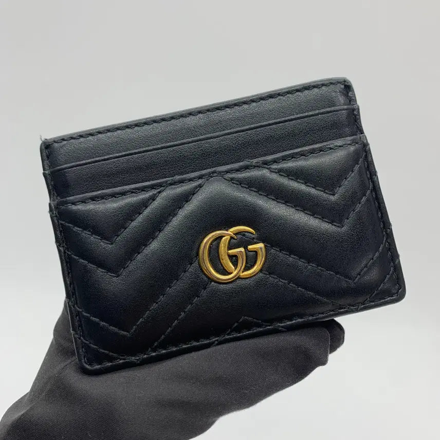 [BUNJANG] Gucci Marmont Matelassé Women's Card Case Black / 267003127 구찌 마몬트 마틀라세 여성 카드지갑 443127 블랙