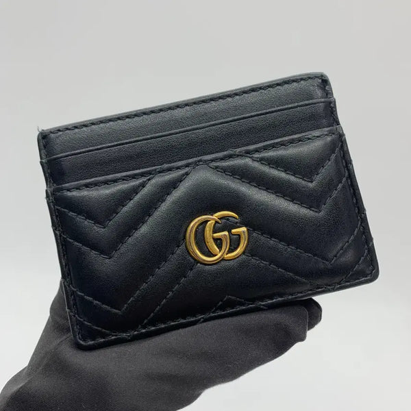 [BUNJANG] Gucci Marmont Matelassé Women's Card Case Black / 267003127 구찌 마몬트 마틀라세 여성 카드지갑 443127 블랙