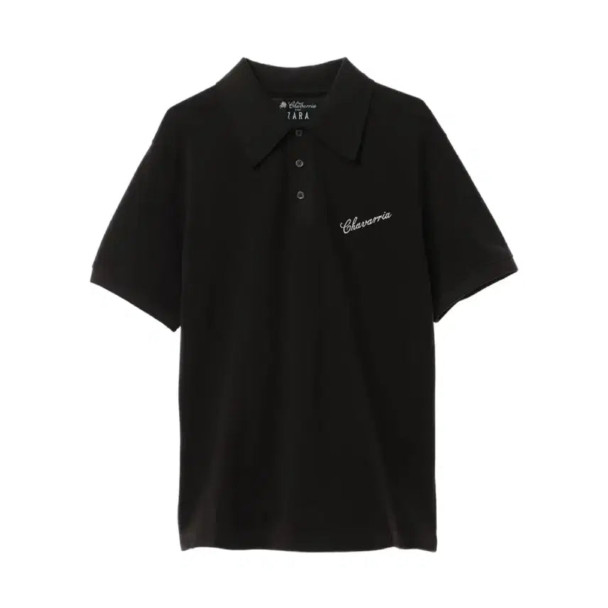 [BUNJANG] Zara x Willy Chavarria Slim Fit Polo Shirt Black / 자라 x 윌리 차바리아 슬림 핏 폴로 셔츠 블랙