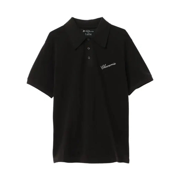 [BUNJANG] Zara x Willy Chavarria Slim Fit Polo Shirt Black / 자라 x 윌리 차바리아 슬림 핏 폴로 셔츠 블랙
