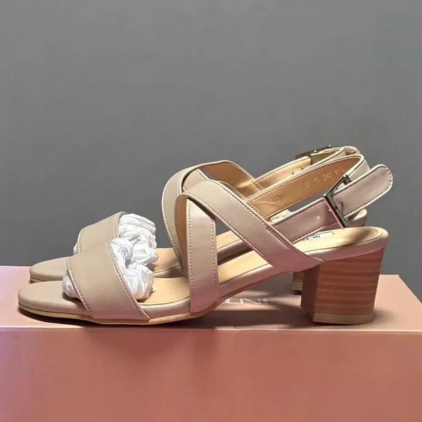 [BUNJANG] El Canto Cross Strap Sandals Beige Size 240 / 엘칸토 크로스 스트랩 샌들 240 [새상품]