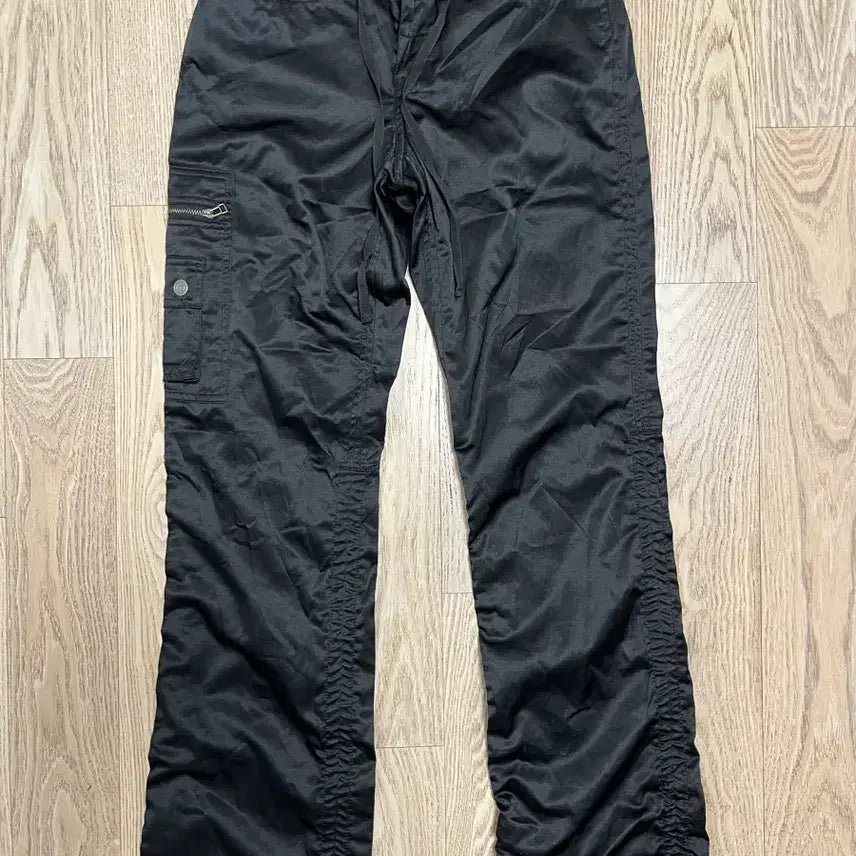 [BUNJANG] Express Satin Black Cargo Pants / 새상품) 익스프레스 새틴 블랙 카고 팬츠