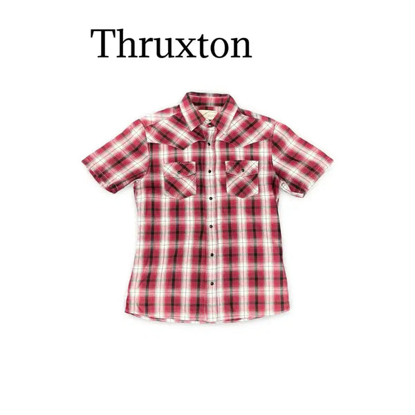 [BUNJANG] Thruxton Plaid Short Sleeve Shirt / (90) Thruxton반팔 체크 셔츠