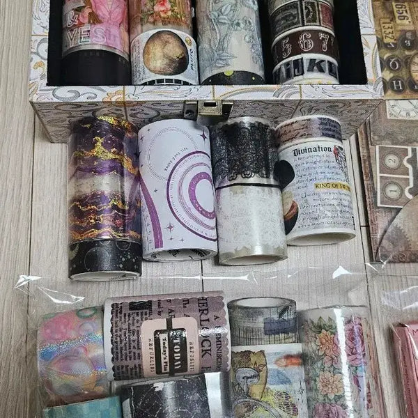 [BUNJANG] Vintage Scrapbooking Supply Organizer Bundle / 빈티지다꾸 보관함+ 다꾸템 일괄