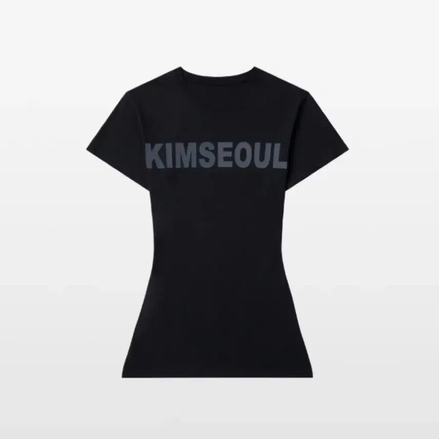 [BUNJANG] KIMSEOUL LE LOGO SLIM TOP (Black-Charcoal) / KIMSEOUL 킴서울 LE LOGO SLIM TOP (black-charcoal)