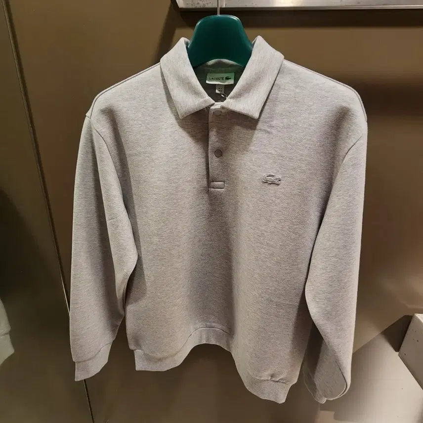 [BUNJANG] Lacoste Men's Double Face Snap Polo Sweatshirt / (새상품) 라코스테 남성 더블페이스 스냅 폴로 스웻셔츠 (맨투맨)