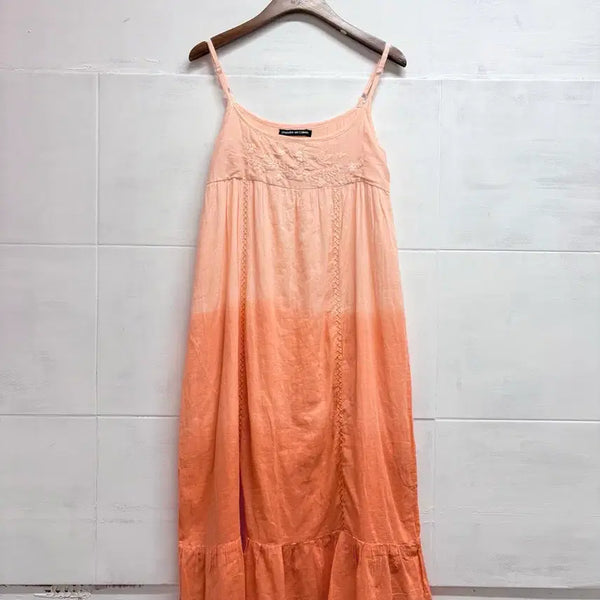 [BUNJANG] Embroidery Gradient Hippie Ethnic Slip Dress JPN / prendre un canon 자수 그라데이션 히피 에스닉 슬립 원피스 JPN
