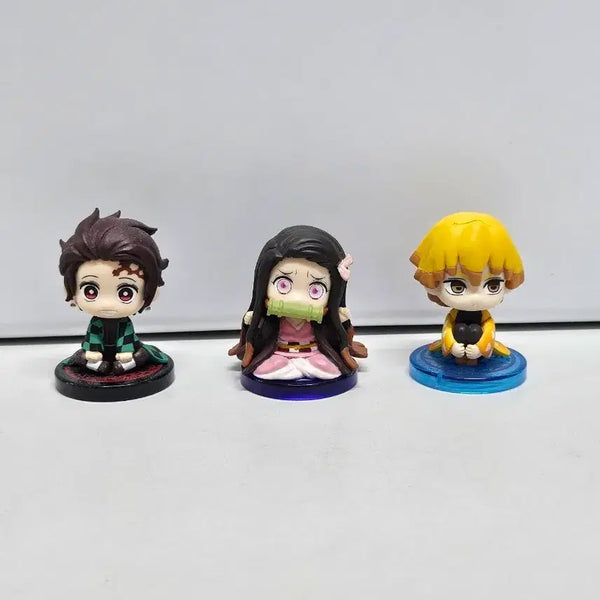 [BUNJANG] Demon Slayer 3-Character Chibi Figure Set / 귀멸의 칼날 피규어 3종 세트