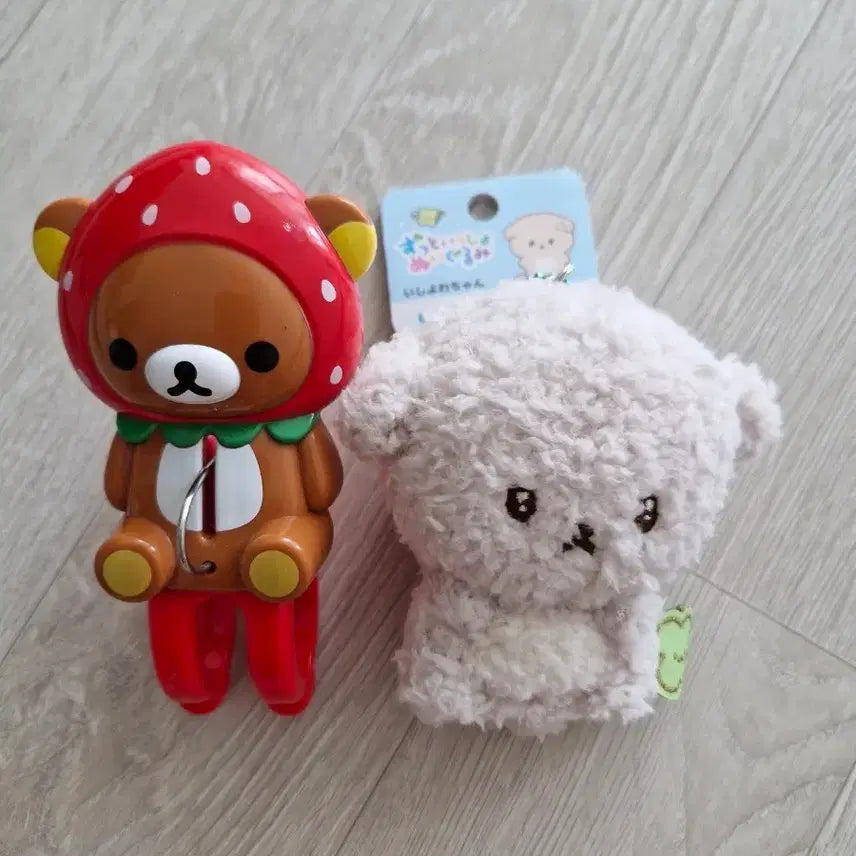 [BUNJANG] Rilakkuma Clip & Ishi Yowachan Mascot Set / 리락쿠마 집게+이시요와짱 마스코트
